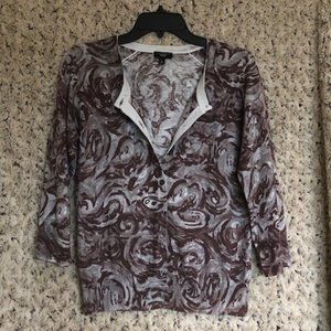 Talbot's Swirl Print Cardigan
